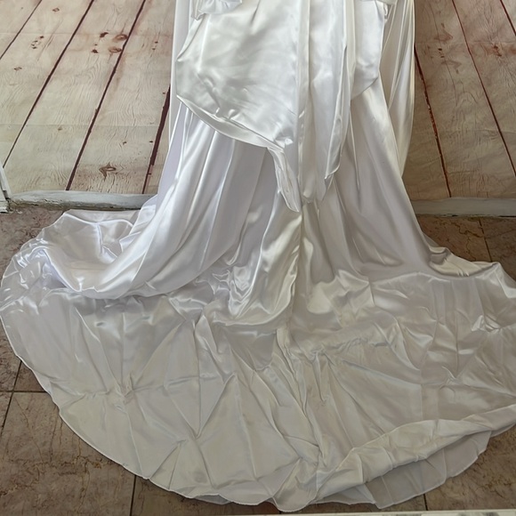 VTG UNIÓN TAG 70’s-90’s white embellished wedding dress size 10 - Picture 3 of 8